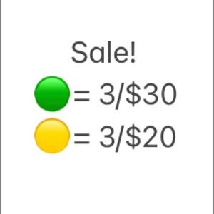Sale!!! 🟢 3/$30 🟡 3/$20
